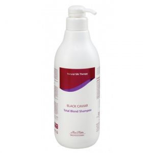Champú rubio total para cabello rubio caviar negro 1000 ml.