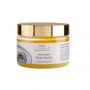 Peeling corporal aromático perfumado con fino olor tropical a coco y vainilla