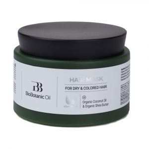 Mascarilla para cabello teñido, dañado y seco Aceite de coco orgánico y manteca de karité orgánica